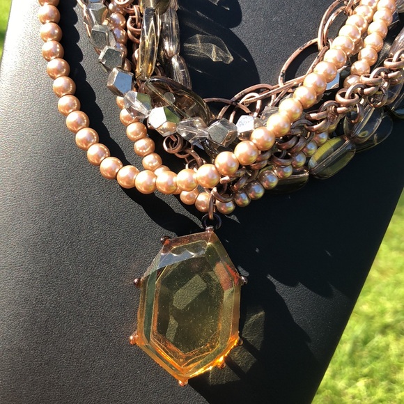 Chico's Jewelry - Chico’s Layered multi strand necklace pearls gems